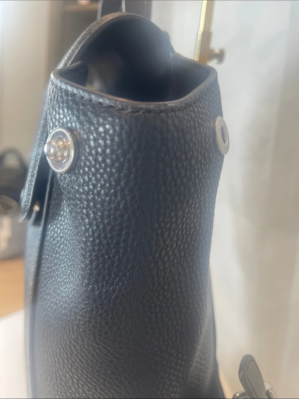 Michael Kors Black MK Logo Pattern Backpack , Size Medium.